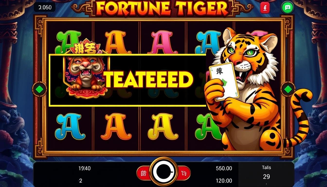 Jogo Fortune Tiger mostrando a carta especial do tigrinho em destaque