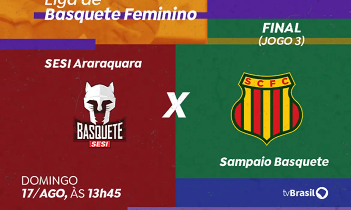 TV Brasil exibe jogo decisivo entre Sesi Araraquara e Sampaio Basquete pela LBF - Imagem do artigo original