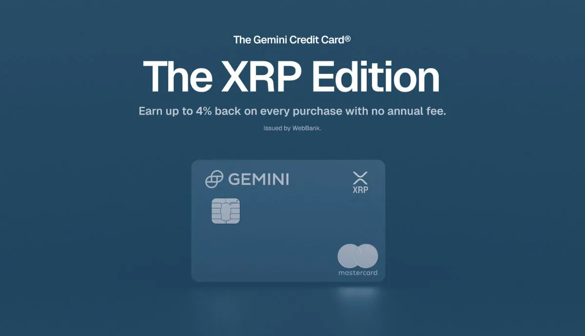Gemini apresenta cartão de crédito com recompensas em XRP nos Estados Unidos - Imagem do artigo original