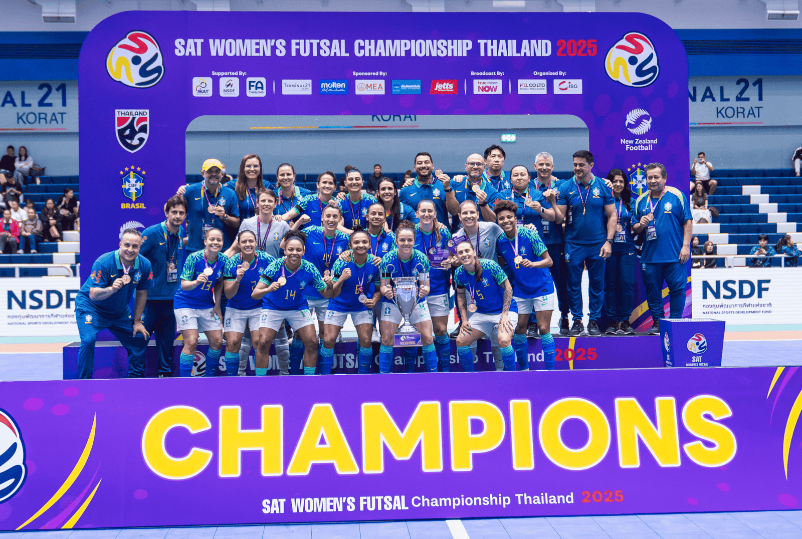 Brasil atropela Tailândia por 7 a 0 e leva título do Women’s Championship Thailand 2025 - Imagem do artigo original